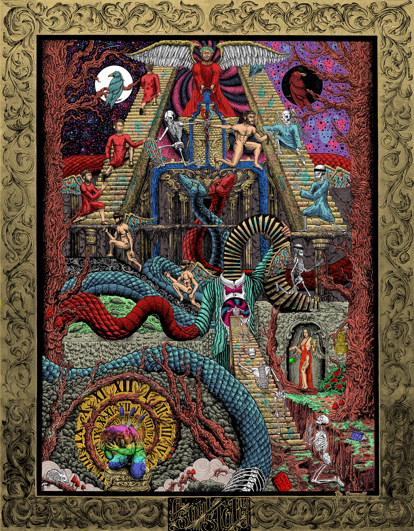 “A PSYCHEDELIC SOUL STORY” 15in x 20in Limited Edition Holographic Print PREORDER(Shipping included in price)