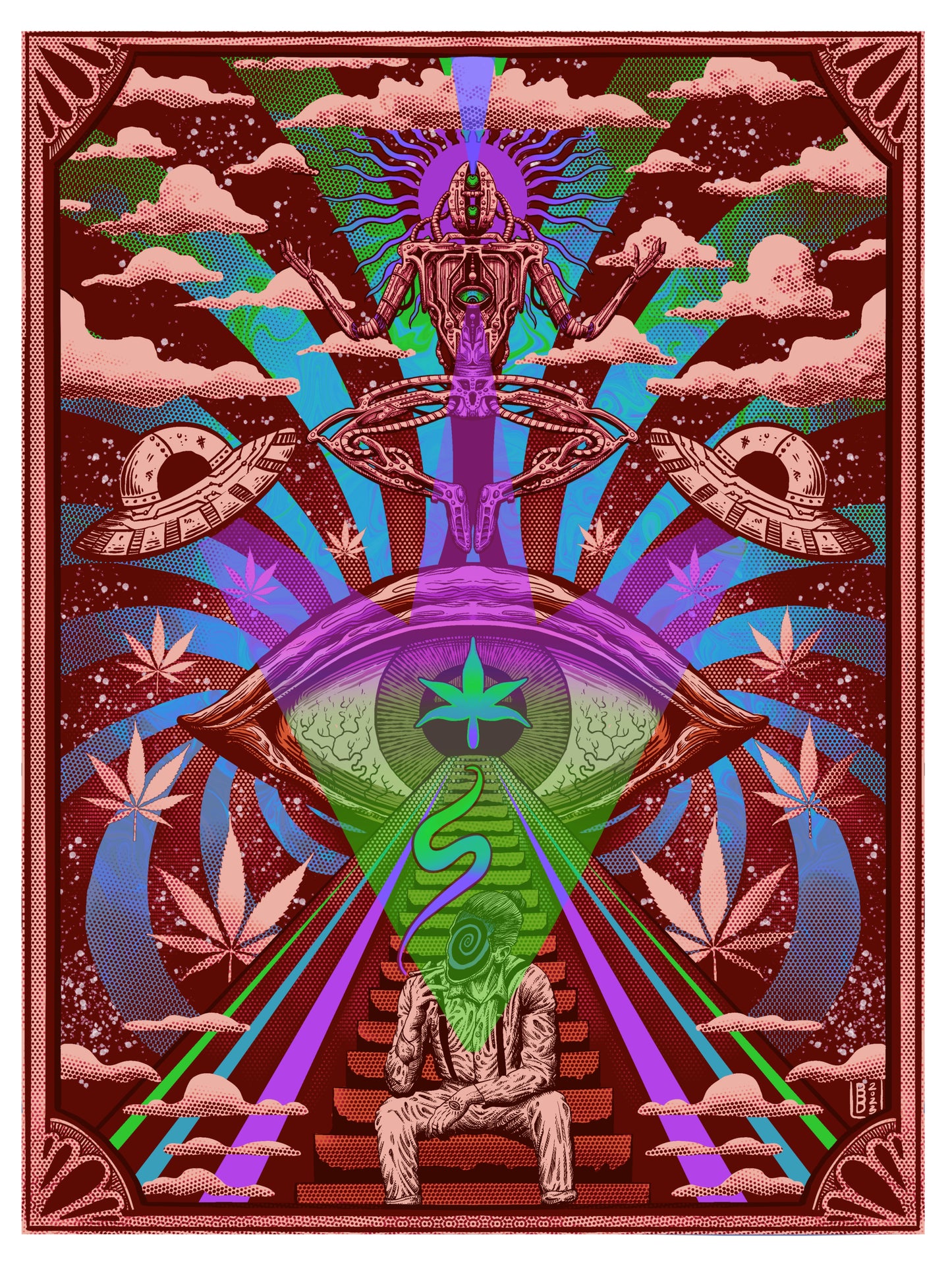 “THE CELESTIAL TOKE” (Rare Edition) 12in x 16in Limited Edition Print